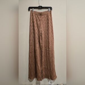 M Missoni Tan/ Nude Wide-Leg Pants Sz 38